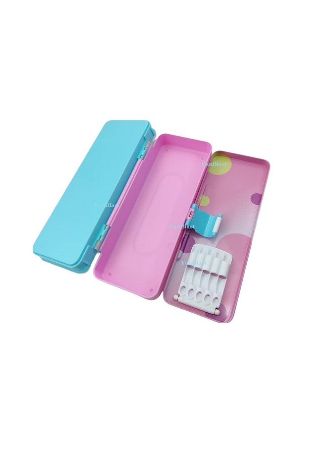 فنبلاست صندوق أقلام معدني من فن بلاست للأطفال - صندوق أقلام يونيكورن للبنات، صندوق أقلام أنيق للبنات، صندوق هندسي، حافظة أقلام ومقلمة متعددة الطبقات، صندوق منظم أدوات مكتبية لأطفال المدارس، متعدد الألوان - Image 3