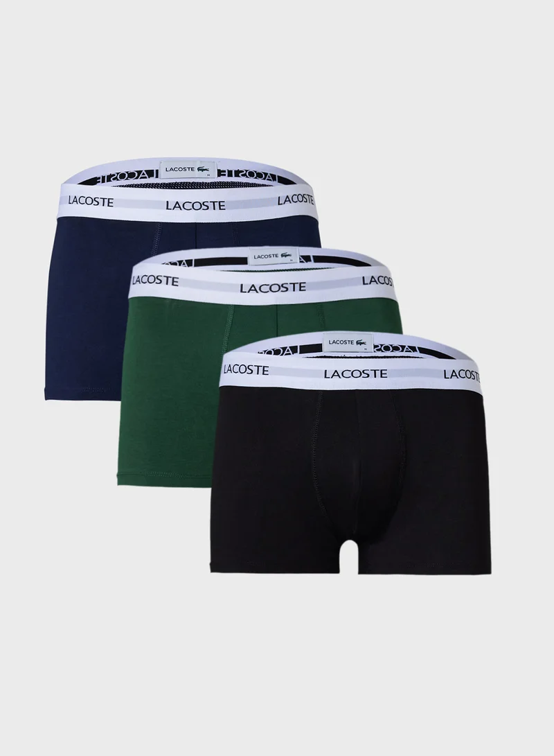 لاكوست 3-Pack Stretch Cotton Trunks