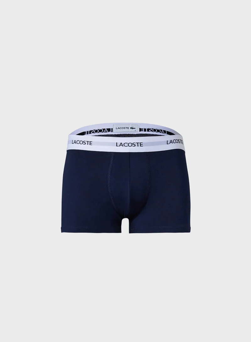 LACOSTE 3-Pack Stretch Cotton Trunks
