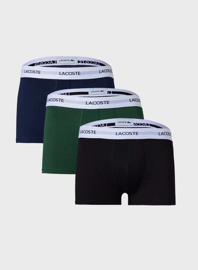 LACOSTE 3-Pack Stretch Cotton Trunks - Image 1