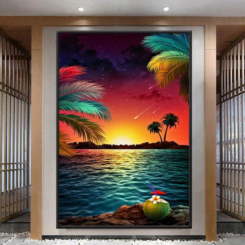 Marktna Modern design canvas painting with a hollow frame, size (50×70), one piece - Image 1