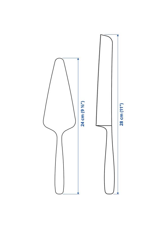 Zaboon 2-Piece Serving Set, Brass-Colour - Image 5