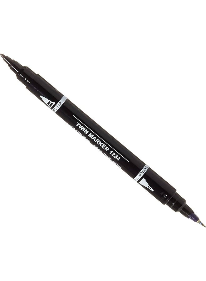 MOMENT Twin Tip Permanent Markers Black, Double-Sided Marker Pens for DIY Crafts, Home Decoration, Labeling, Drawing and Creative Projects, Pack of 3 - Image 3