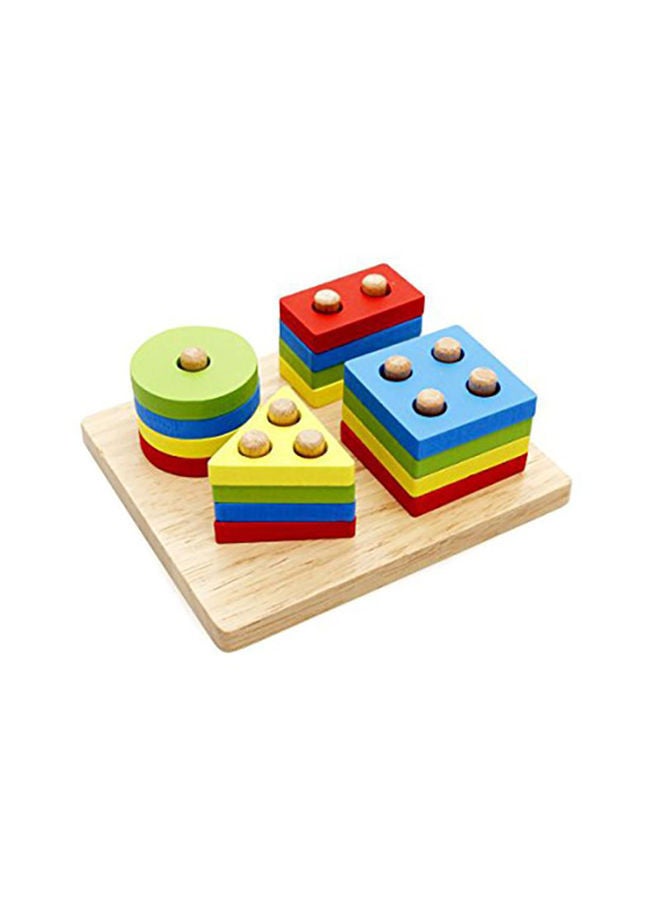 NIBEMINENT Creative Craft Recognition Geometric Shape Sorter Educational Learning Toy For Kids - Image 2