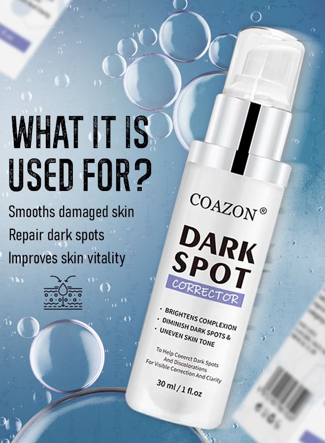 COAZON Dark Spot Corrector for Face Dark Spot Corrector Serum Hyperpigmentation Treatment Advanced and Natural Formula Removes Freckles Sunspots and Melasma Dark Spot Remover 30ml  - Image 3