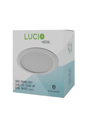 مصباح LED SMD Downlight بقوة 24 وات و2400 لومن ودرجة حرارة 6500 كلفن باللون الأبيض البارد DR46d-24W-6500K - pzsku/Z868E0647129A5169BA8EZ/45/_/1735972361/6b2f370c-c0e6-44ad-b290-079669aac383
