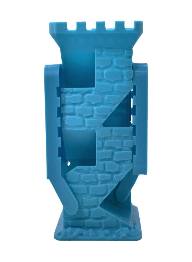 XJPONGC Castle Retro Black Dagger Dice Dice Tower Dungeons and Dragons RPG Tabletop Roleplaying Game Jail D&D (Random 7PCS D20 Dice Set Included) Blue - Image 5