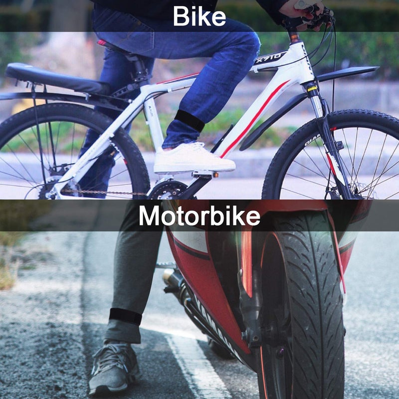 Wisdompro Cowboy Boot Straps, 2 Pcs Elastic Ankle Band Blousing Garter Blousers Lasso Pant Leg Clip for Biking, Fishing - 12 Inch Black - Image 5