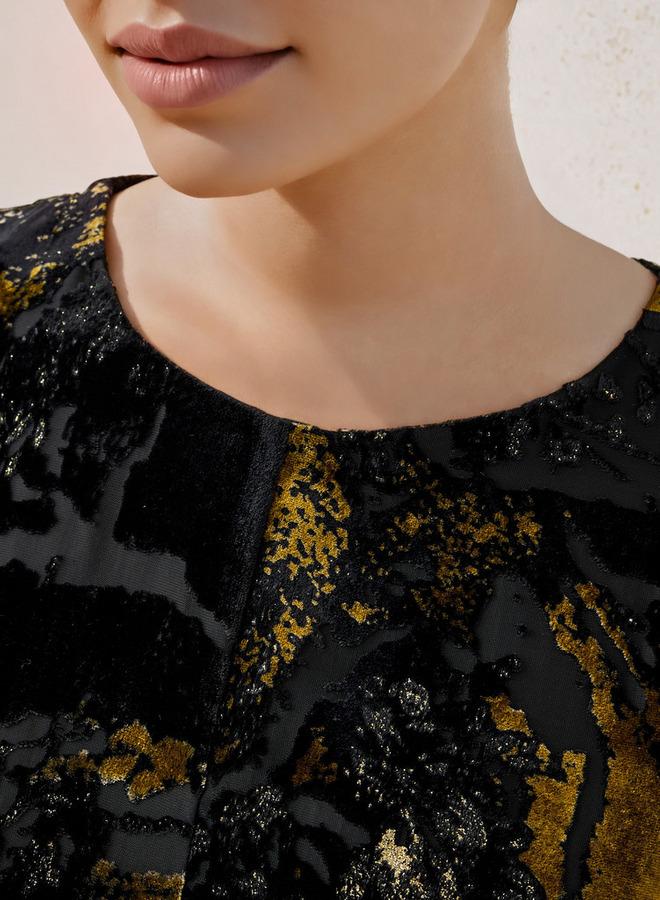 Iconic Burnout Detail Midi Dress - Image 5