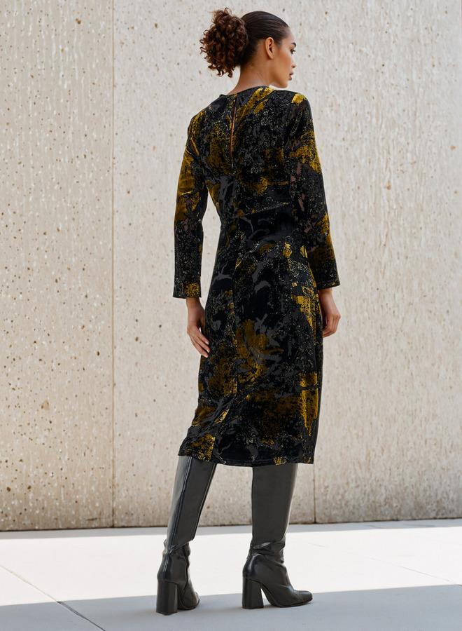 Iconic Burnout Detail Midi Dress - Image 3