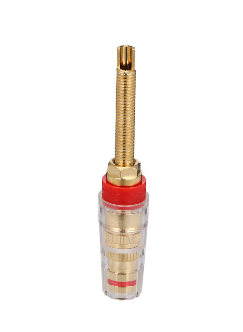 1 Pair Hifi Terminals 24 Gold Plated Longer Speaker Terminal Right and Left Channels Binding Post Banana Socket Audio Connector Terminals High-end Solderable 4 mm Plug  - Image 3