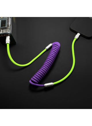 Color Matching Spring Data Cable For Apple For Iphone For Huawei For Xiaomi And Other Mobile Phones Fast Charging Car Keyboard-Color:USB To For Iphone 12W-Model:Spring Purple + Fluorescent Green - pzsku/Z868E5A19DDDB77A2E4C6Z/45/1746225498/1483a2ff-b174-4e83-a8bb-f2964248dc80