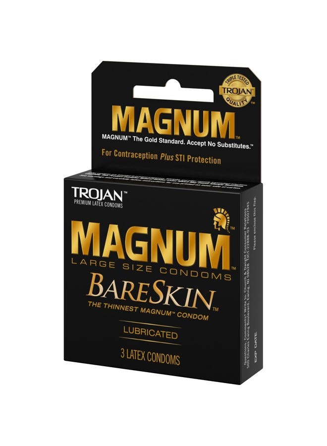 TROJAN Magnum Bareskin Lubricated Condoms, 3 Count (Pack of 6) - Image 3