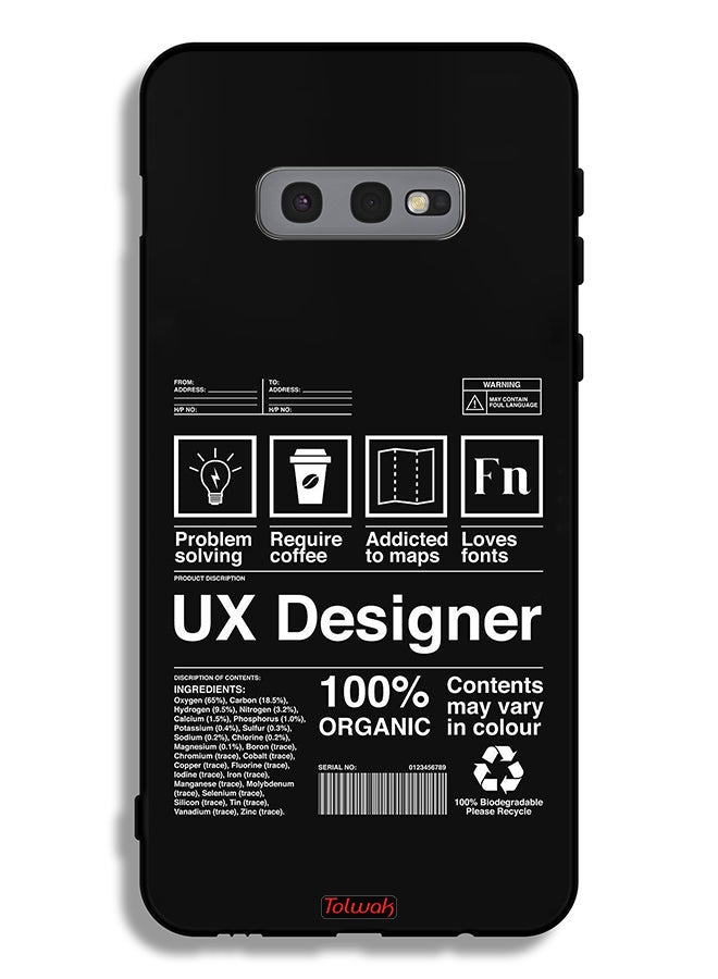 Tolwak Samsung Galaxy S10e Protective Case Cover Ux Designer Sticker - Image 2
