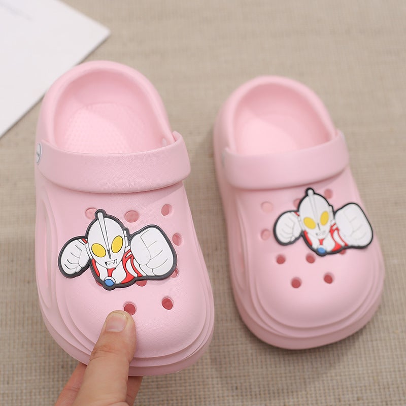 Children'S Croc Shoes 2025 Ultraman Baotou Slippers For Boys, Soft-Soled Beach Shoes For Big Children - Image 4
