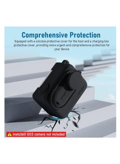 Generic Silicone Protective Case Cover for Insta360 GO 3 with Separate Camera Lens Cover, Anti-Scratch Protective Cover Silicone Cover for Insta360 GO 3 Action Camera with Lanyard (black)  - Image 4