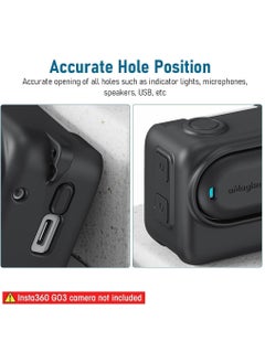 Generic Silicone Protective Case Cover for Insta360 GO 3 with Separate Camera Lens Cover, Anti-Scratch Protective Cover Silicone Cover for Insta360 GO 3 Action Camera with Lanyard (black)  - Image 5