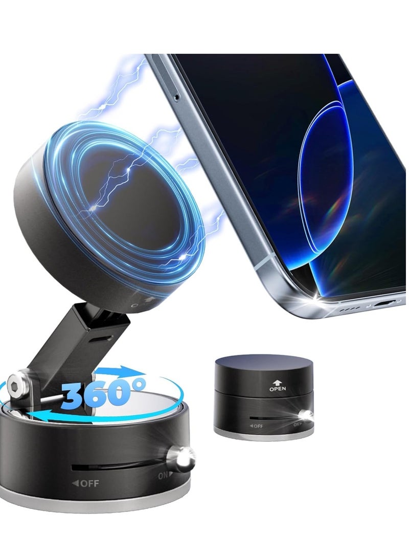 RinGinG Upgraded 360° Rotating Vacuum Suction Magnetic Car Phone Holder, Magnetic Car Phone Holder For Car Dashboard Truck Windshield Table Suitable For Tablets Smartphones Flat Universal Magnetic Kit  - Image 2