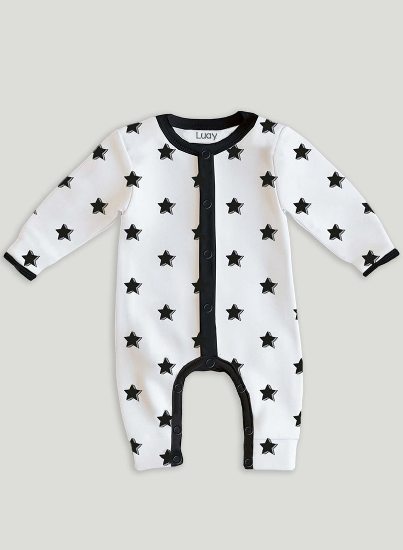 LUAY 100% Cotton Full Sleeves Printed Baby Romper,Bodysuit Jumpsuit for Baby Girls & Baby Boy (Pack of 6)