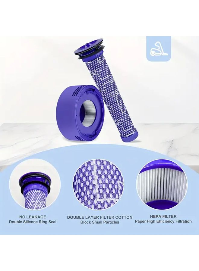 Vacuum Filter Replacement Kit 2 Pre Filters 2 Post Filters 1 Gooseneck Brush - Image 5