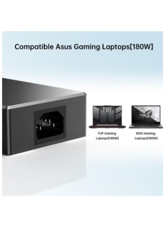 Terabyte شاحن زيفيروس 180 واط مناسب لأجهزة ASUS ROG Zephyrus G14 GA401 G15 GA502، محول ASUS ADP-180TB H 20V 9A، شاحن لابتوب ASUS TUF Gaming F15 F17 FX505D FX505G 6.0 × 3.7 مم - Image 2