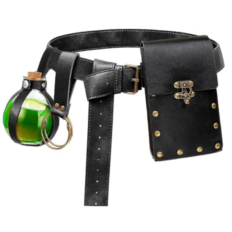 الرجعية حزام الحقيبة الخصر حقيبة حزمة مراوح Steampunk الهاتف حقيبة حزام حامل القرون الوسطى عصر النهضة تأثيري حلي التبعي - Image 1