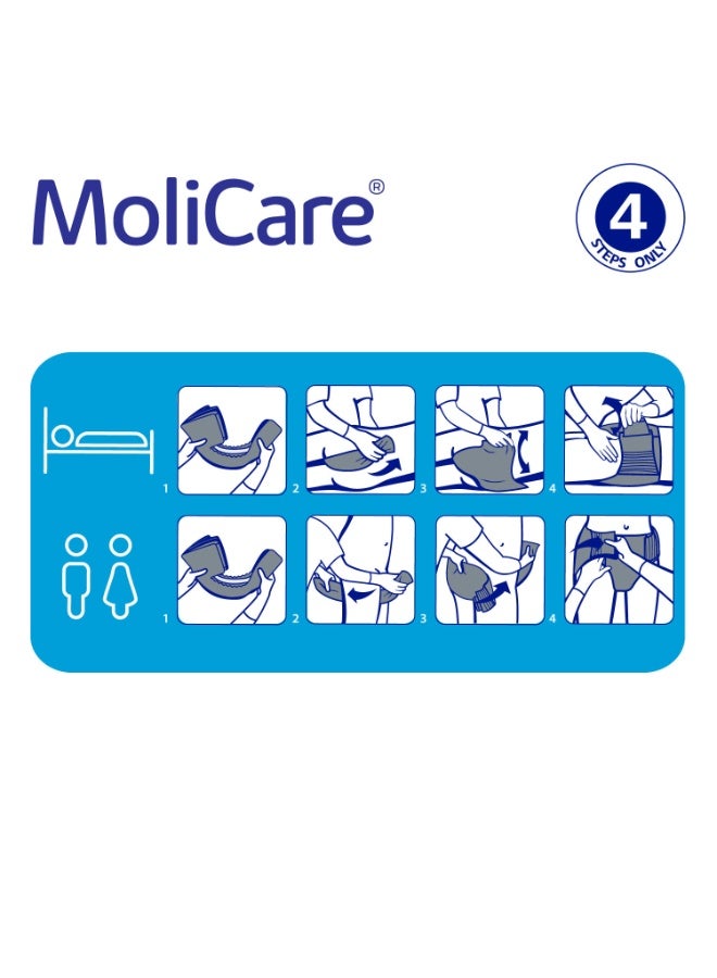 Molicare Adult Diaper, Molicare Premium Elastic, Slip diapers for adult incontinence, Unisex,Extra Large, 6 Drops, 14pcs/pack - Image 5