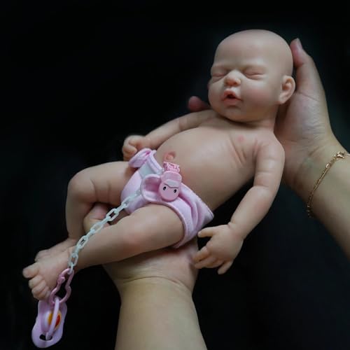 Mire & Mire Reborn Baby Dolls 12" Micro Preemie Full Body Silicone Baby Doll Realistic-Newborn Baby Dolls Girl That Look Real Sleeping Baby Doll-1 - Image 1