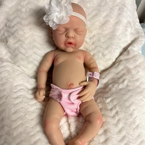 Mire & Mire Reborn Baby Dolls 12" Micro Preemie Full Body Silicone Baby Doll Realistic-Newborn Baby Dolls Girl That Look Real Sleeping Baby Doll-1 - Image 5
