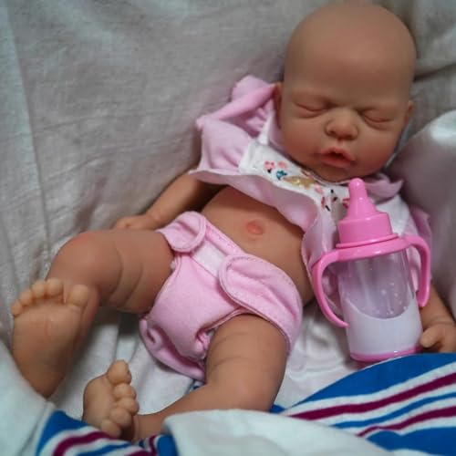 Mire & Mire Reborn Baby Dolls 12" Micro Preemie Full Body Silicone Baby Doll Realistic-Newborn Baby Dolls Girl That Look Real Sleeping Baby Doll-1 - Image 4