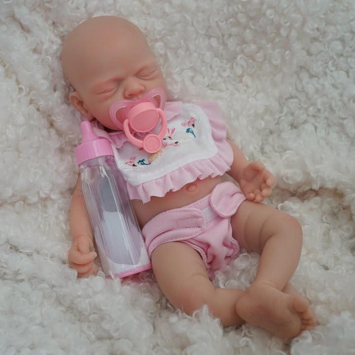 Mire & Mire Reborn Baby Dolls 12" Micro Preemie Full Body Silicone Baby Doll Realistic-Newborn Baby Dolls Girl That Look Real Sleeping Baby Doll-1 - Image 2