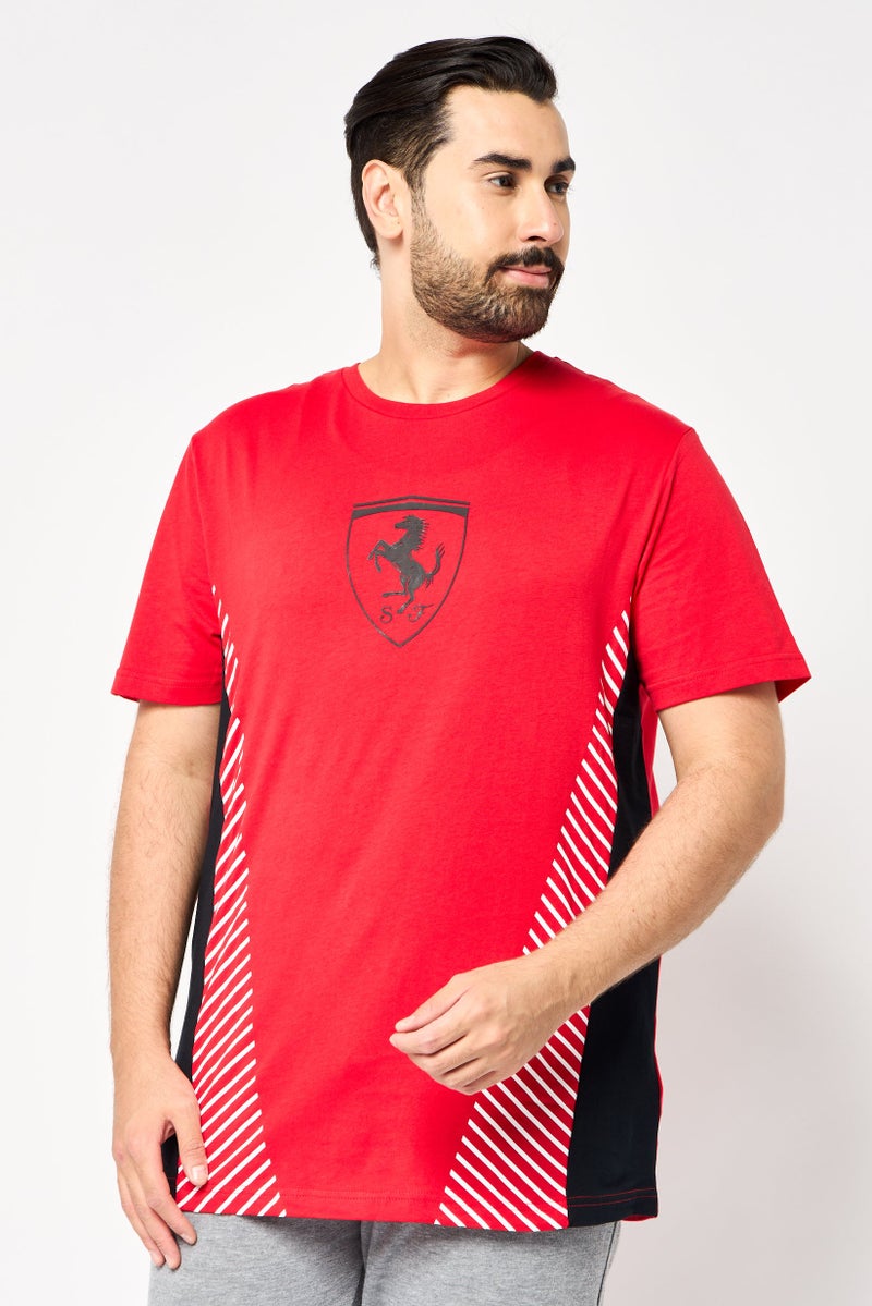 Scuderia Ferrari Men Sportswear Fit Short Sleeves Outdoor T-Shirt, Multicolor - Image 1