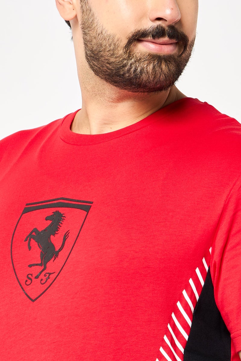 Scuderia Ferrari Men Sportswear Fit Short Sleeves Outdoor T-Shirt, Multicolor - Image 3