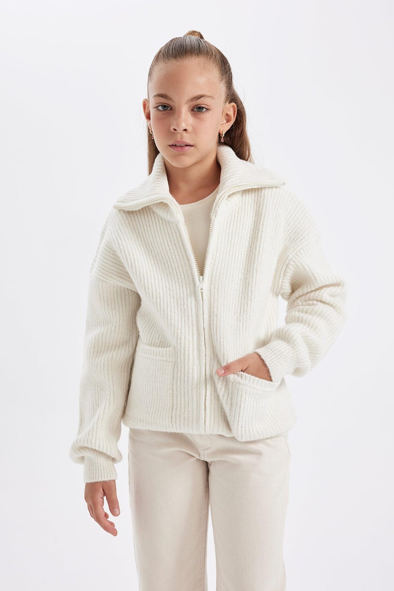 DeFacto Girl Zippered School Sweatshirt - Image 4