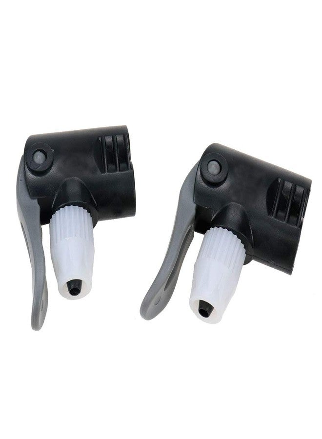 AUTUT 2 Pcs Black Plastic Dual Head Bike Bicycle Pump Head Nozzle Hose Adapter Connector - Image 2