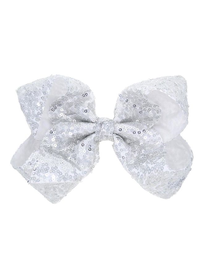 NIBEMINENT Bow Hair Clip White 8inch