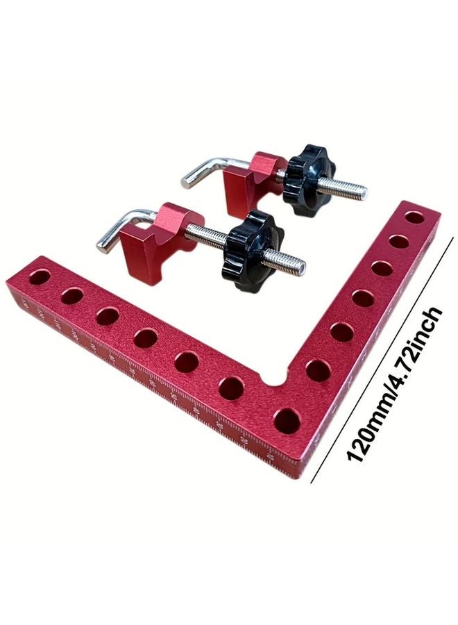 4.7 Inch 90 Degree Woodworking Clamps Aluminum Alloy Corner Clamp Positioning Squares - Image 1