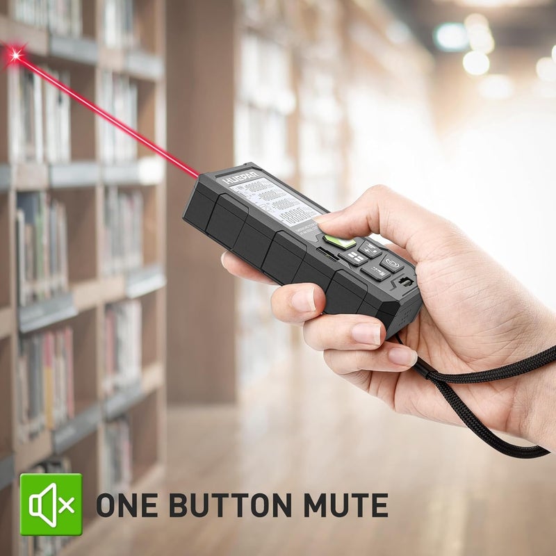 Tomahawk Huepar TTM-0050 Laser Distance Meter 50m RL THK | 164ft Range with Area, Volume, Pythagoras Measurement Laser Class 2 Water & Dustproof 4 Line LCD Display with Batteries & Hand Strap - Image 5