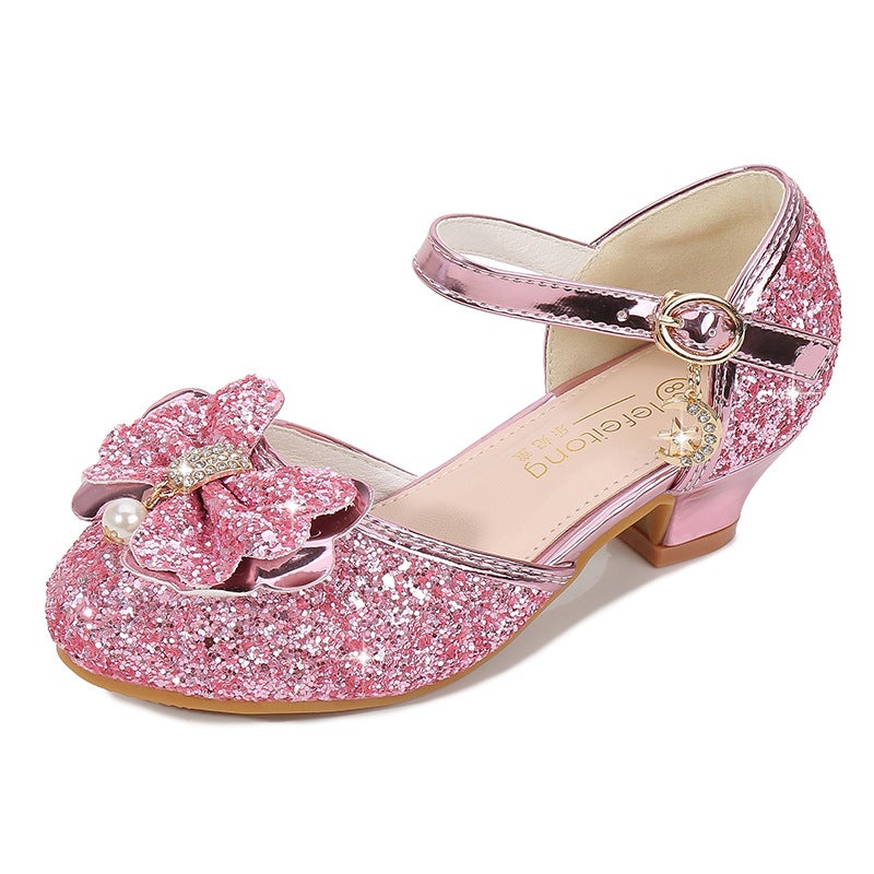 Girls Princess Shoes Fashion New Summer Korean Style Non-Slip Women'S Shoes Gold Breathable Little Girls Fashion Performance Sandals - Image 1