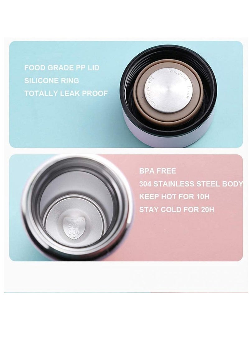 Temperature LED Display Stainless steel Thermos Cup Vacuum Flask Tea Infuser 500ml flask (bue-pink color)