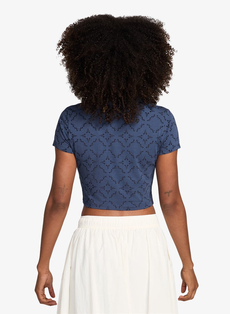 Nike Nsw Chill Knitted Cropped Sportique T-Shirt - Image 2