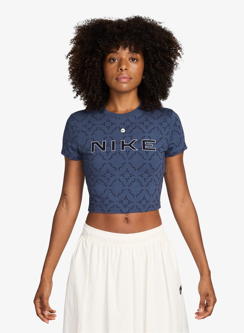 Nike Nsw Chill Knitted Cropped Sportique T-Shirt - Image 1