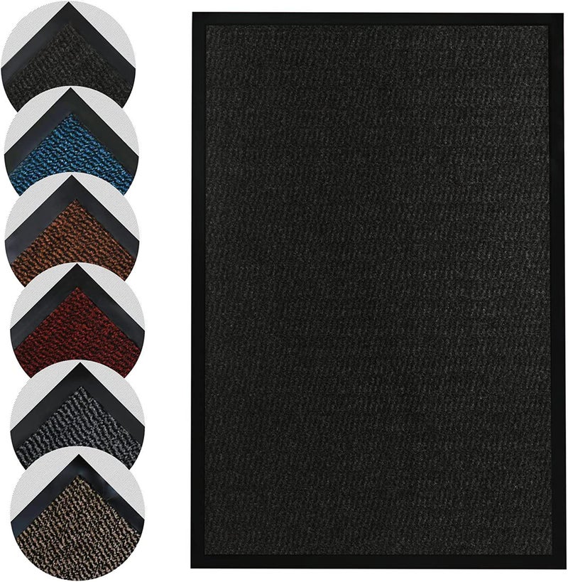 Homatz Door Mat Indoor  Outdoor Heavy Duty Floor Mat  Non Slip Rubber Back Door Mats Indoor Rug  Dirt Trapper Super Absorbent Front Door Mat Washable Doormats Anthracite50x80 cm