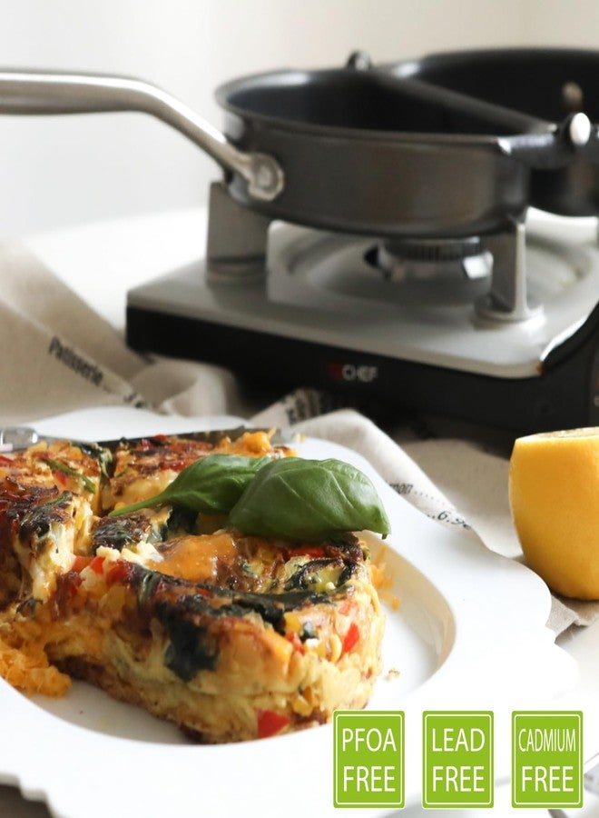 TeChef - Black Frittata and Omelette Pan, 10" Non-stick, PFOA Free, Oven & Dishwasher Safe - Image 3