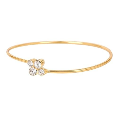 Estele 24kt Gold Plated Dwindling Glory Bracelet and Earring Set with Austrian Crystals for Women - Image 2