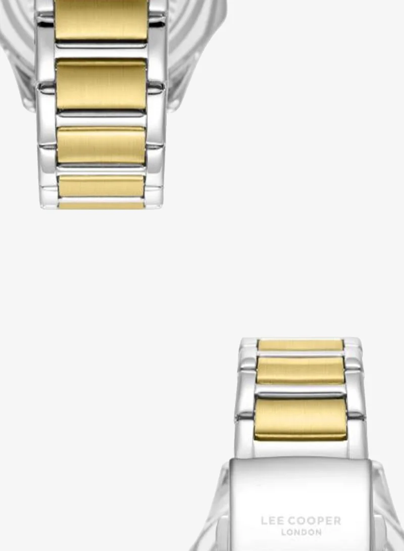 Lee Cooper SILVER/GOLD Men's METAL Analog Watch LC08246.230 - 45,1X51,5 mm for Men | Best Price UAE