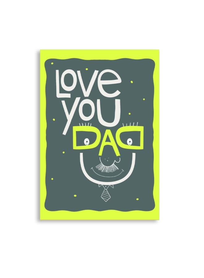 Greeting card DAD LOVE GLASSES