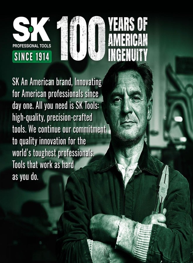 SK 8-Inch Long Nose Pliers, Needle Nose Pliers, Premium CR-V Steel Construction, Ergonomic Anti-slip Handle for Comfortable Grip - Image 2