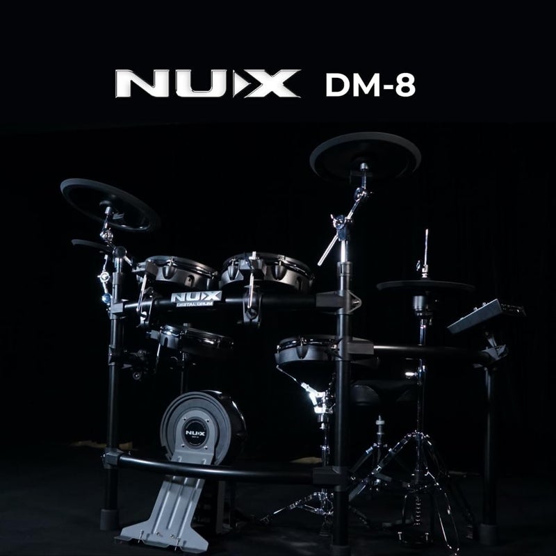 NUX طقم الطبول الإلكتروني NUX DM-8 مع رؤوس شبكية كاملة - Image 3