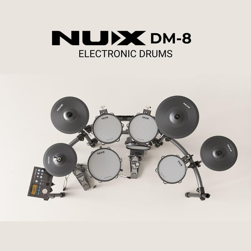 NUX طقم الطبول الإلكتروني NUX DM-8 مع رؤوس شبكية كاملة - Image 4